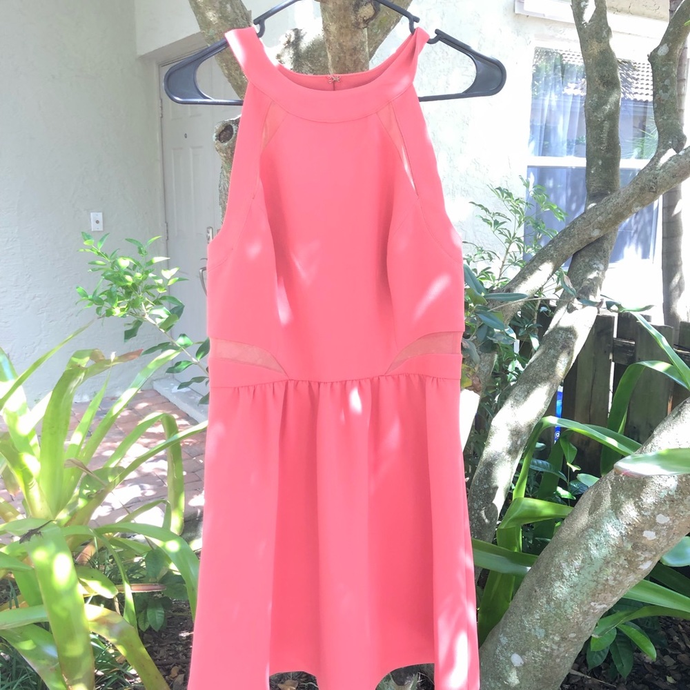 NWOT BCBGENERATION Pink Cocktail Dress w Cutouts - Picture 2 of 7